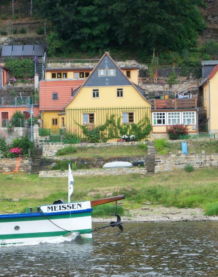 Ferienwohnung Ferien im Denkmal an der Elbe Stadt Wehlen Exterior foto